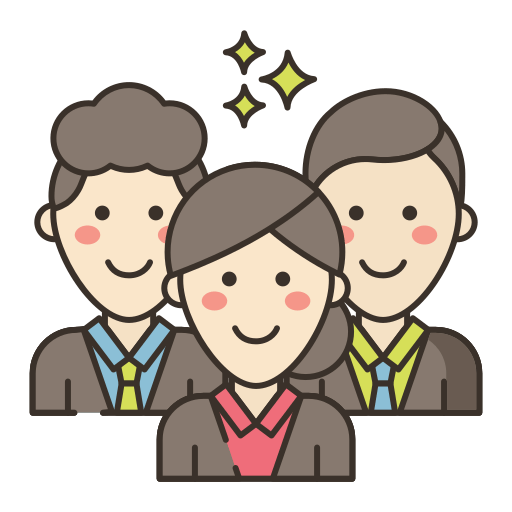 illustration: a team of three colleagues